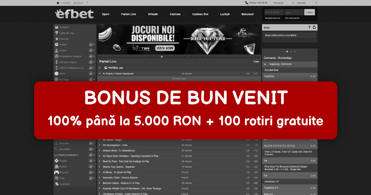 Efbet Casino Romania - Top Online Slots & Welcome Bonus